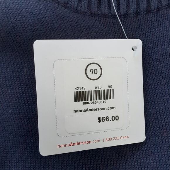 Hanna Andersson Ruffle Knit Sweater Dress Rainbow Heart Girls 2/3 Cap Sleeve NWT - Picture 6 of 8